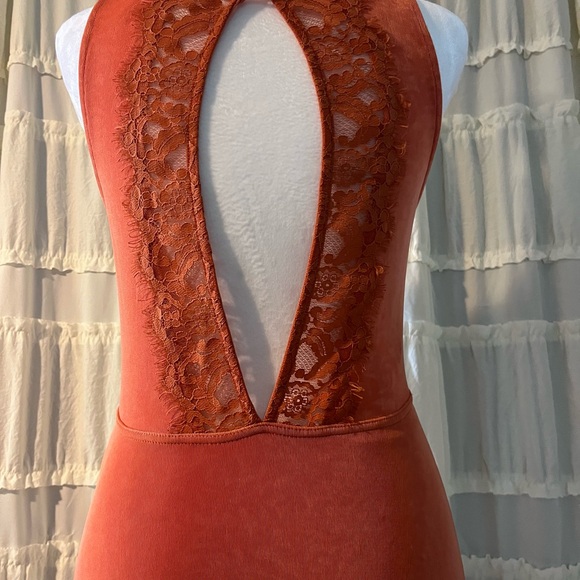Free People Orange Open Back Dress - Picture 2 of 8